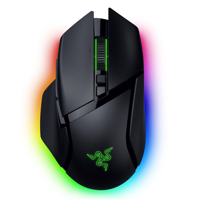 Souris sans fil à molette inclinable, éclairage RGB